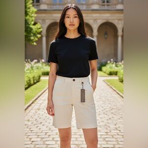 Joesph A Modern Fit Bermuda Shorts Tan Size 6 NWT